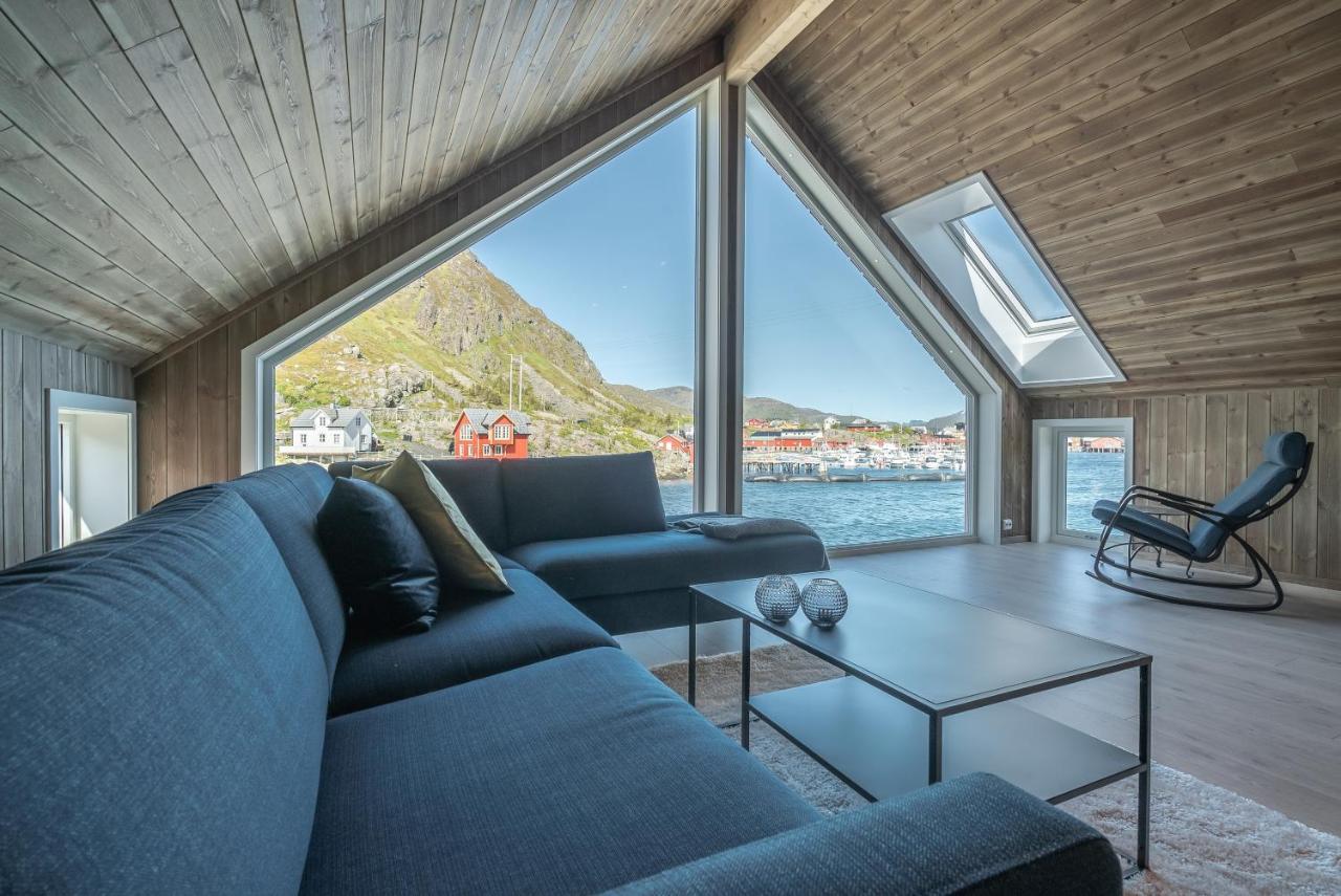 Вилла Seafront New Cabin In Lofoten Баллстад Экстерьер фото