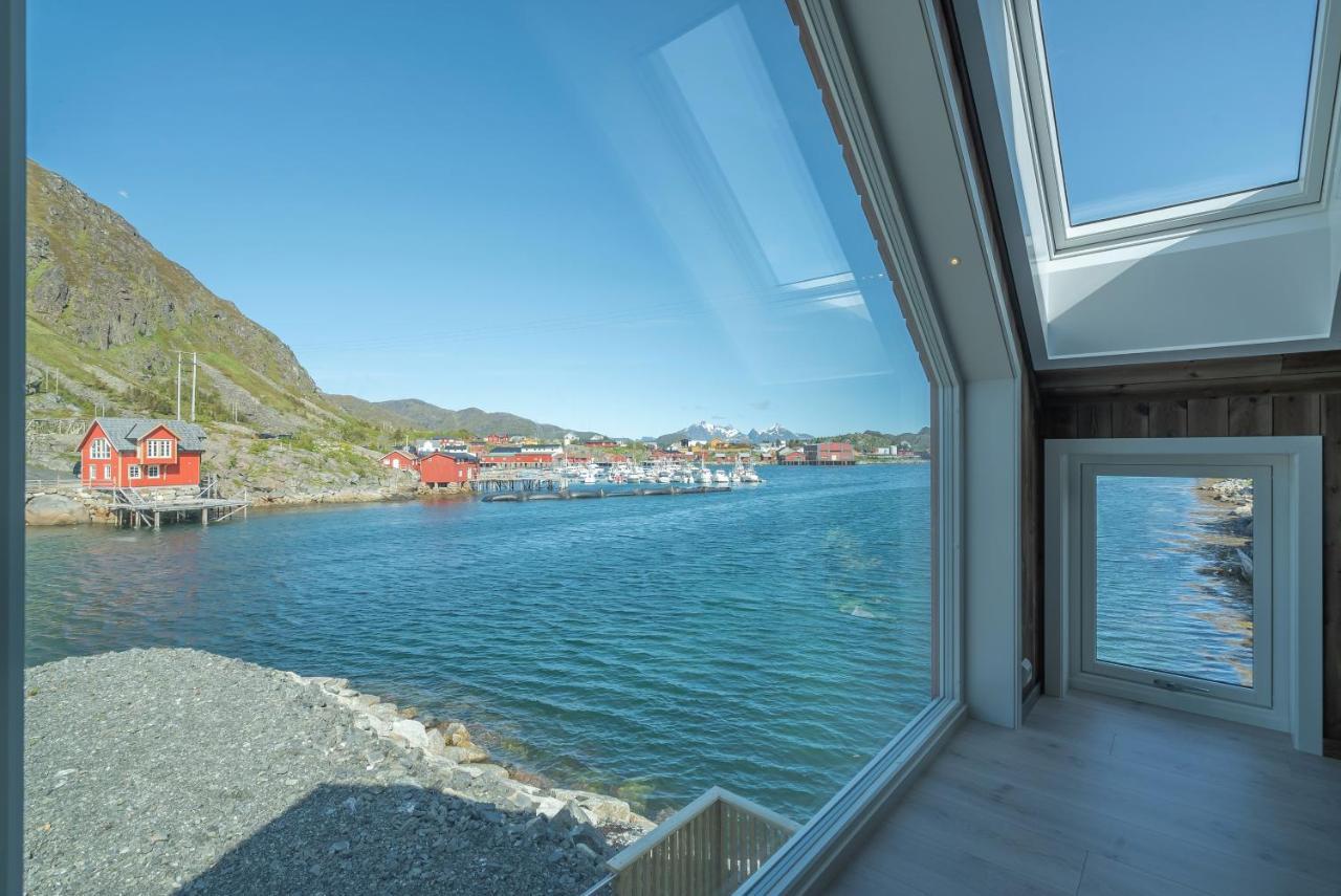 Вилла Seafront New Cabin In Lofoten Баллстад Экстерьер фото